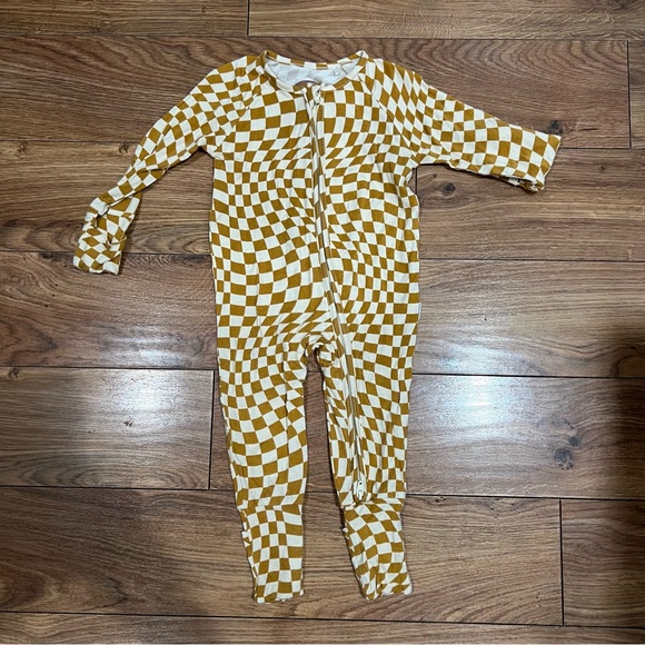 Brixton Phoenix Brown Wavy Checker Bamboo Pajamas - Picture 1 of 3
